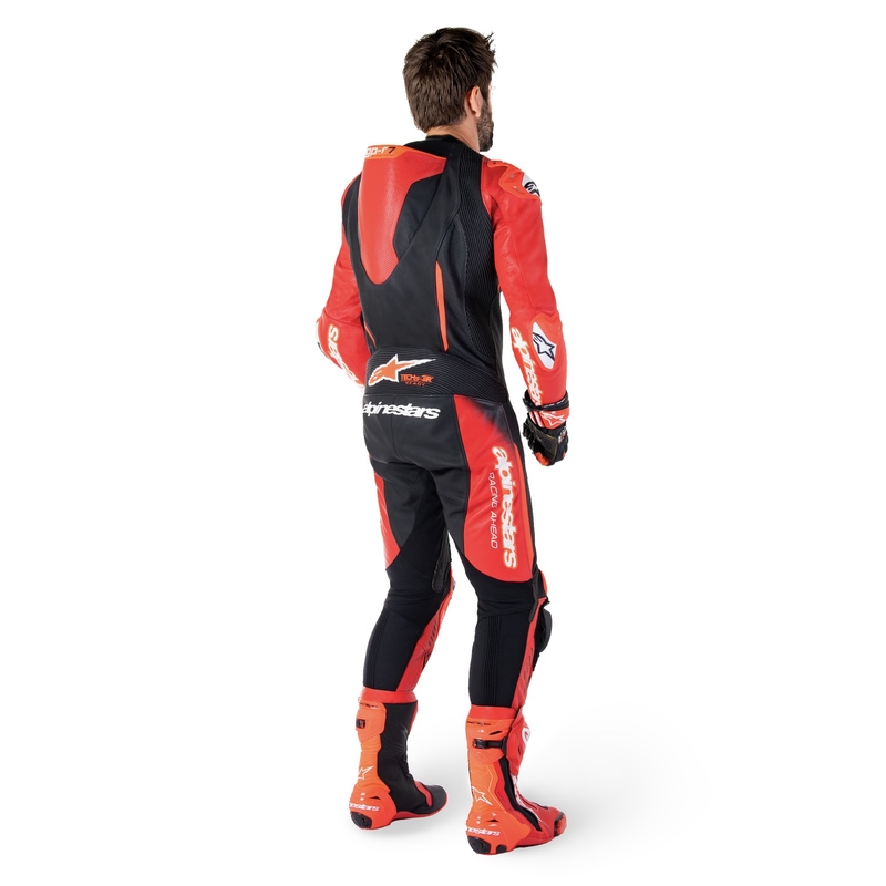 Alpinestars GP-R7 Tech-Air готов/съвместим черен/червен кожен костюм от една част