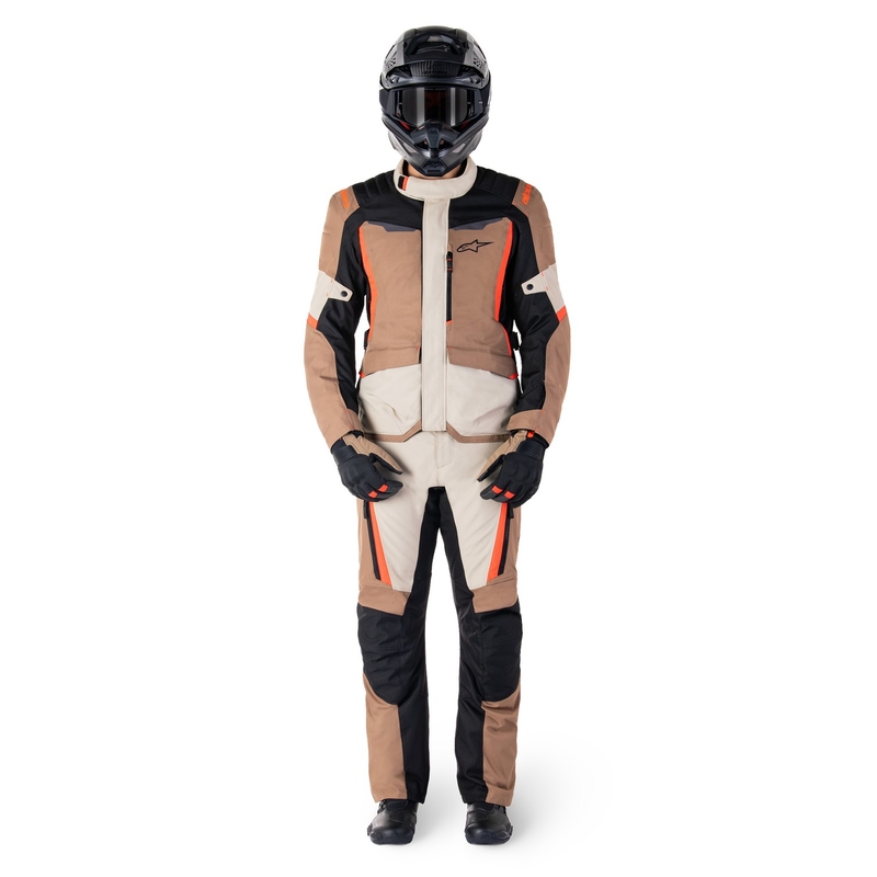 Alpinestars ST-1 Водоустойчив панталон за мотоциклетизъм каки-пясъчно-черно-флуо червено