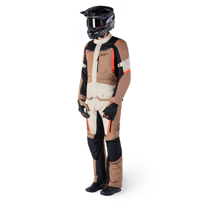 Alpinestars ST-1 Водоустойчив панталон за мотоциклетизъм каки-пясъчно-черно-флуо червено