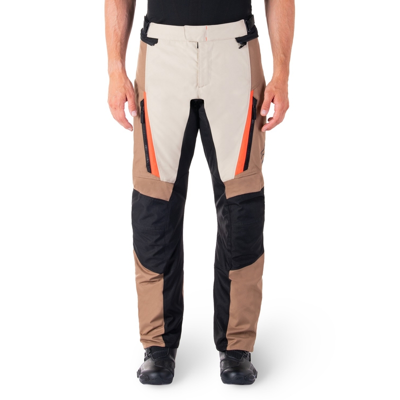 Alpinestars ST-1 Водоустойчив панталон за мотоциклетизъм каки-пясъчно-черно-флуо червено