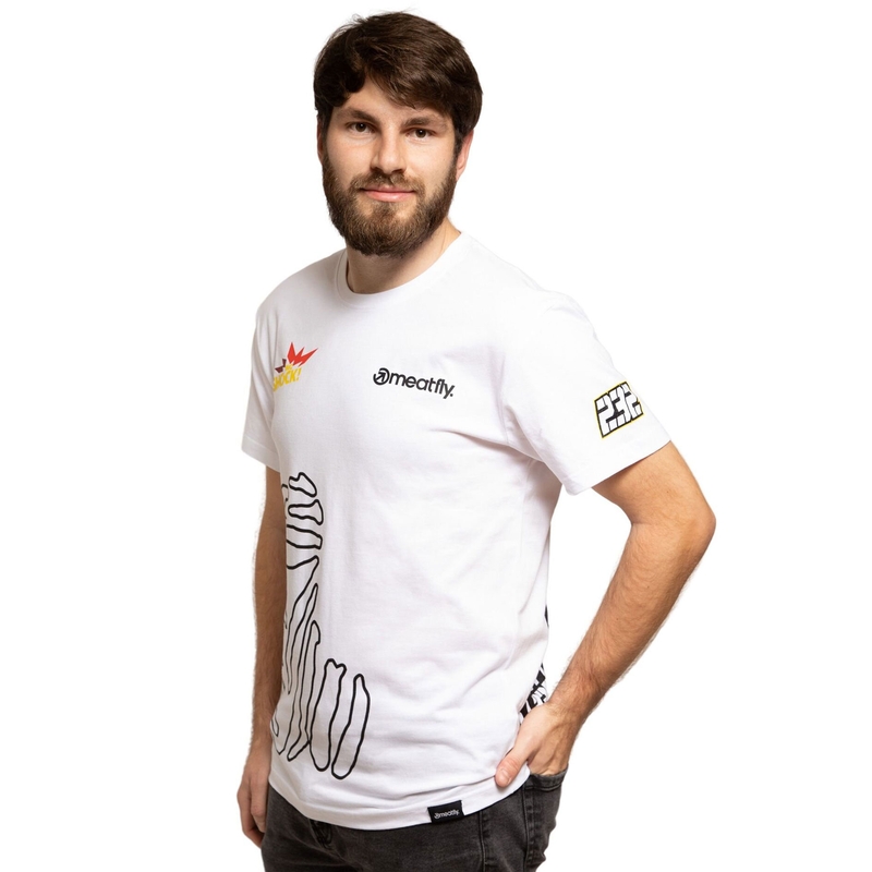 Тениска Meatfly Big Shock Dakar white