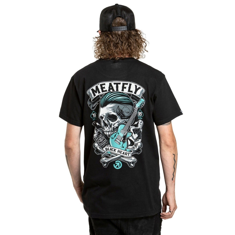 Тениска Meatfly Whiskey Boy black