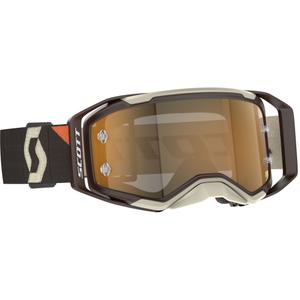 Очила за мотокрос SCOTT Prospect 2.0 AMP тъмнокафяво-бежови със златист плексиглас