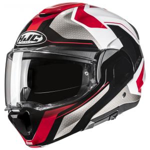 HJC F100 Bios MC1 сиво-черно-червена каска за мотоциклет