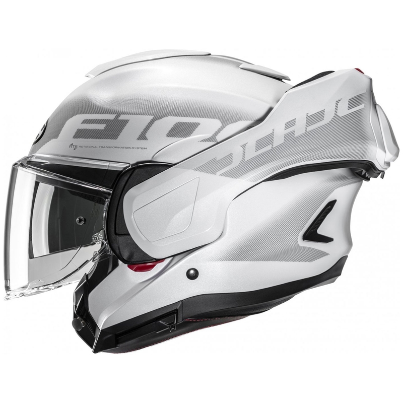 Обръщаща се мотоциклетна каска HJC F100 Hetal MC10 бяло-сива