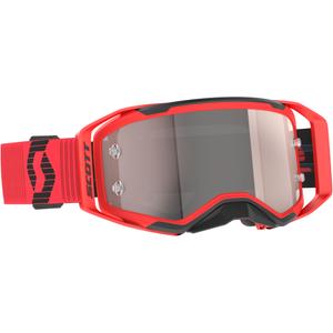 Очила за мотокрос SCOTT Prospect 2.0 червено-черни със сребрист плексиглас