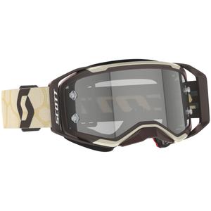 Очила за мотокрос SCOTT Prospect 2.0 LS бежово-кафяви със сив светлочувствителен плексиглас