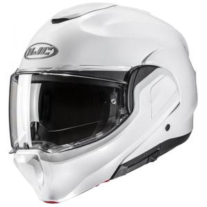 HJC F100 Solid перлено бяла каска за мотоциклет с обръщане