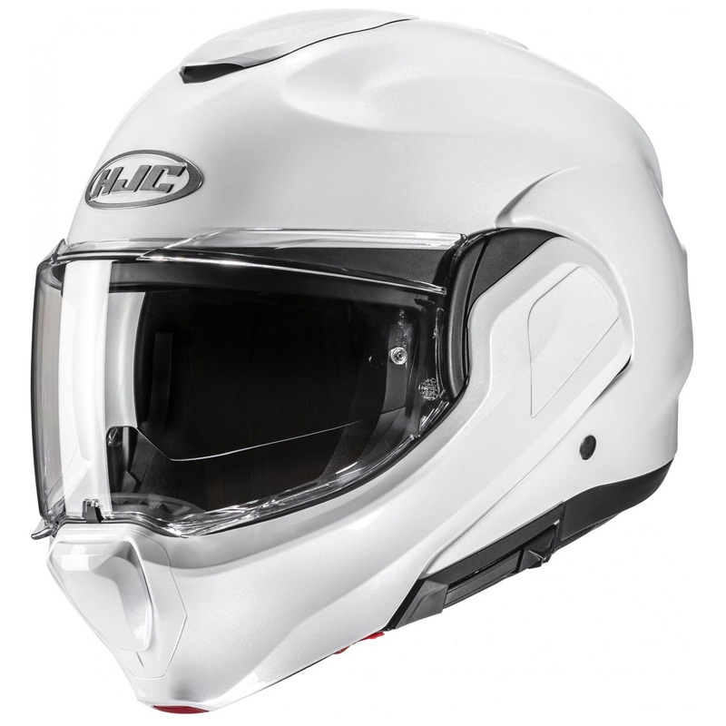 HJC F100 Solid перлено бяла каска за мотоциклет с обръщане