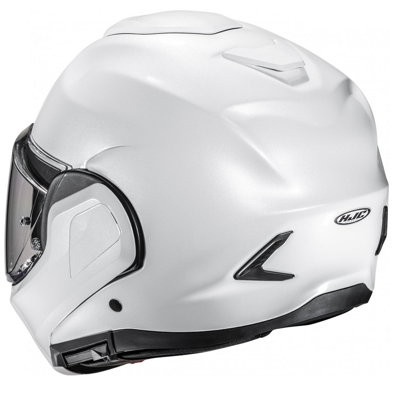 HJC F100 Solid перлено бяла каска за мотоциклет с обръщане