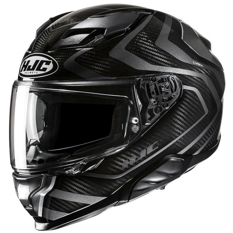 Интегрална мотоциклетна каска HJC F71 Carbon Nevio MC3H черно-сива