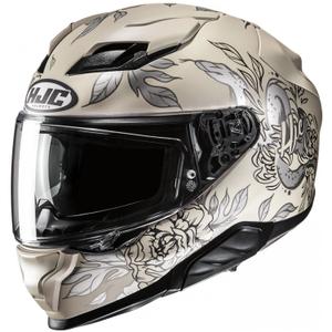 Интегрална мотоциклетна каска HJC F71 Eliz MC9SF бежово-сива