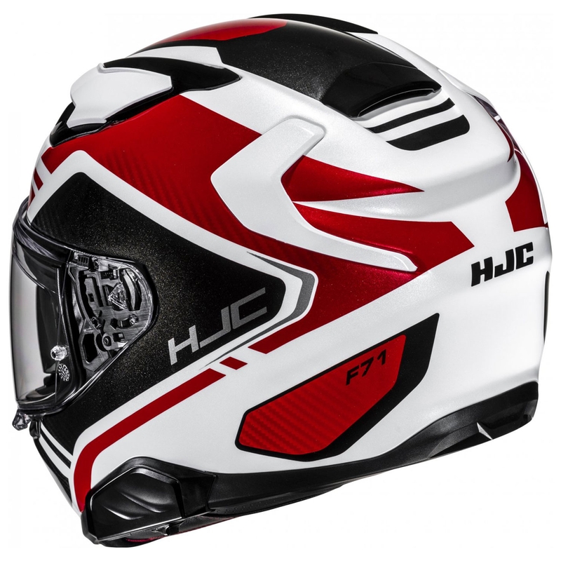 Интегрална мотоциклетна каска HJC F71 Tozz MC1 бяло-червено-черна