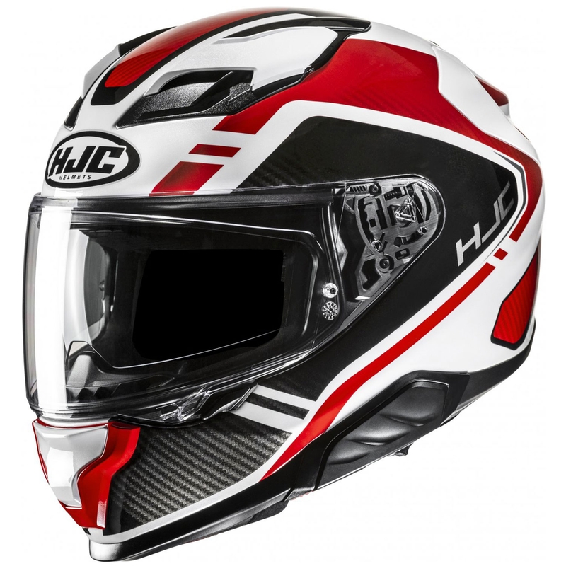 Интегрална мотоциклетна каска HJC F71 Tozz MC1 бяло-червено-черна