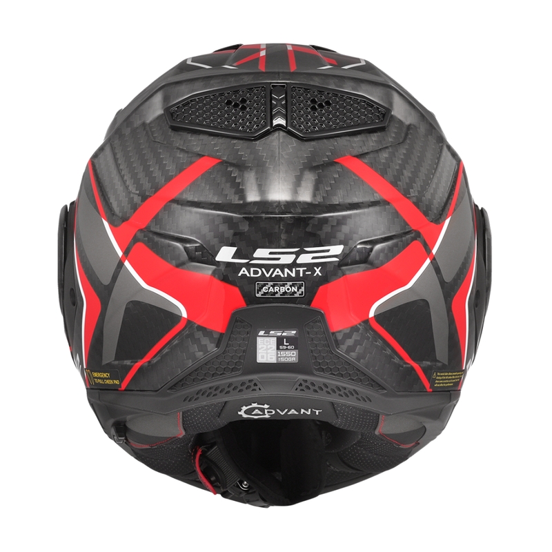 Мото каска с отваряне LS2 FF901 Advant XC Future II черно-червена