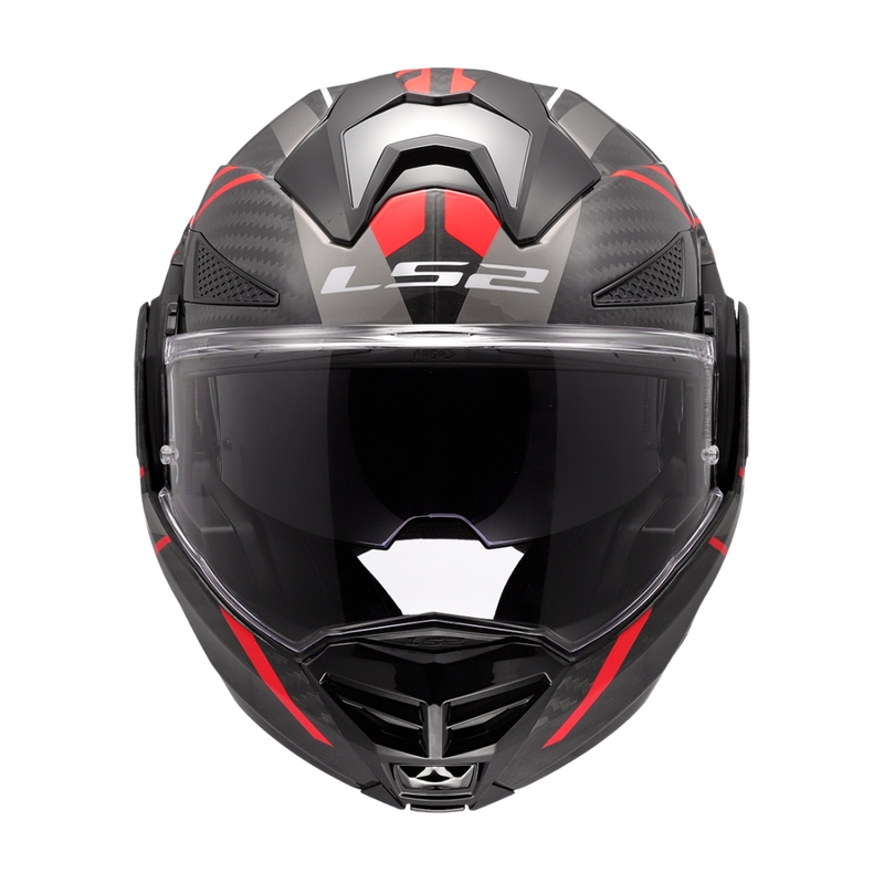 Мото каска с отваряне LS2 FF901 Advant XC Future II черно-червена