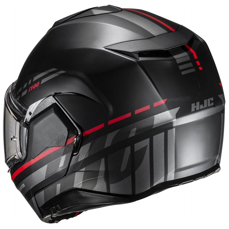 HJC i100 Sysma MC1SF сиво-черна каска за мотоциклет с обръщане