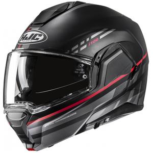 HJC i100 Sysma MC1SF сиво-черна каска за мотоциклет с обръщане