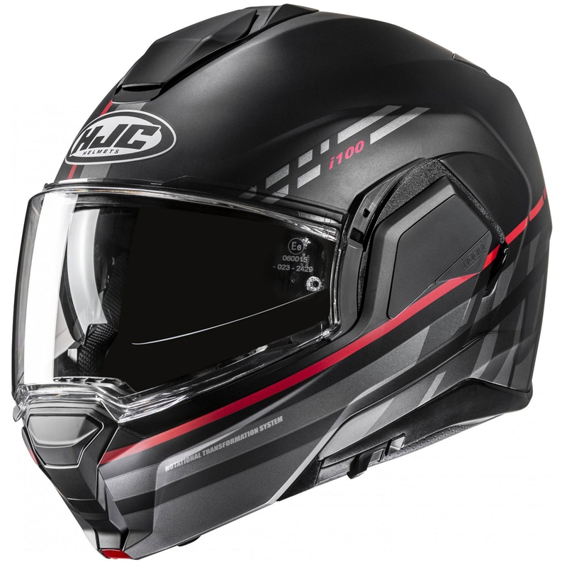 HJC i100 Sysma MC1SF сиво-черна каска за мотоциклет с обръщане