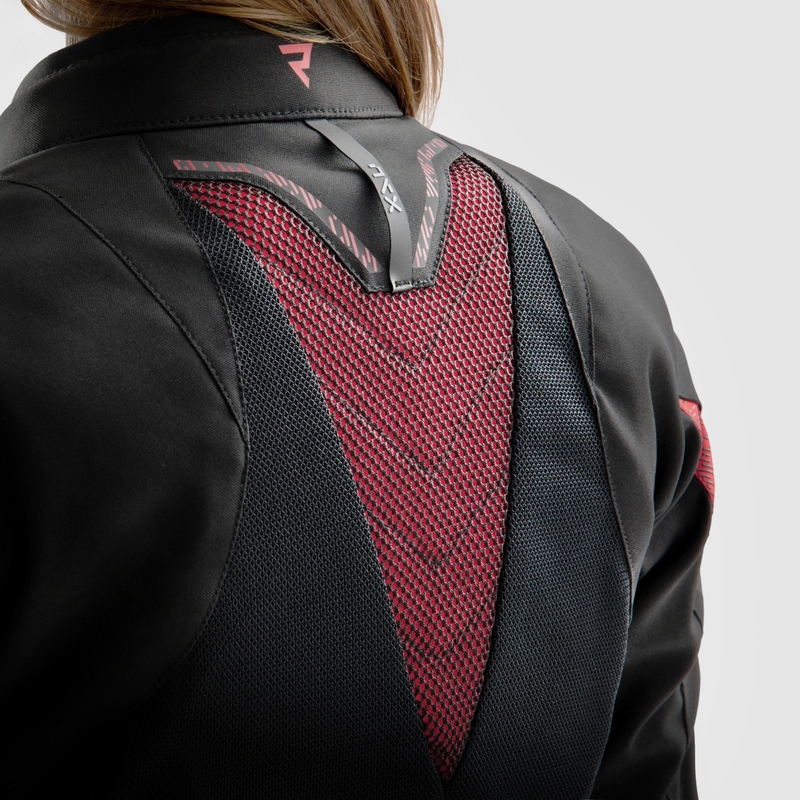 Дамско яке за мотоциклетизъм Rebelhorn Jax Black and Red
