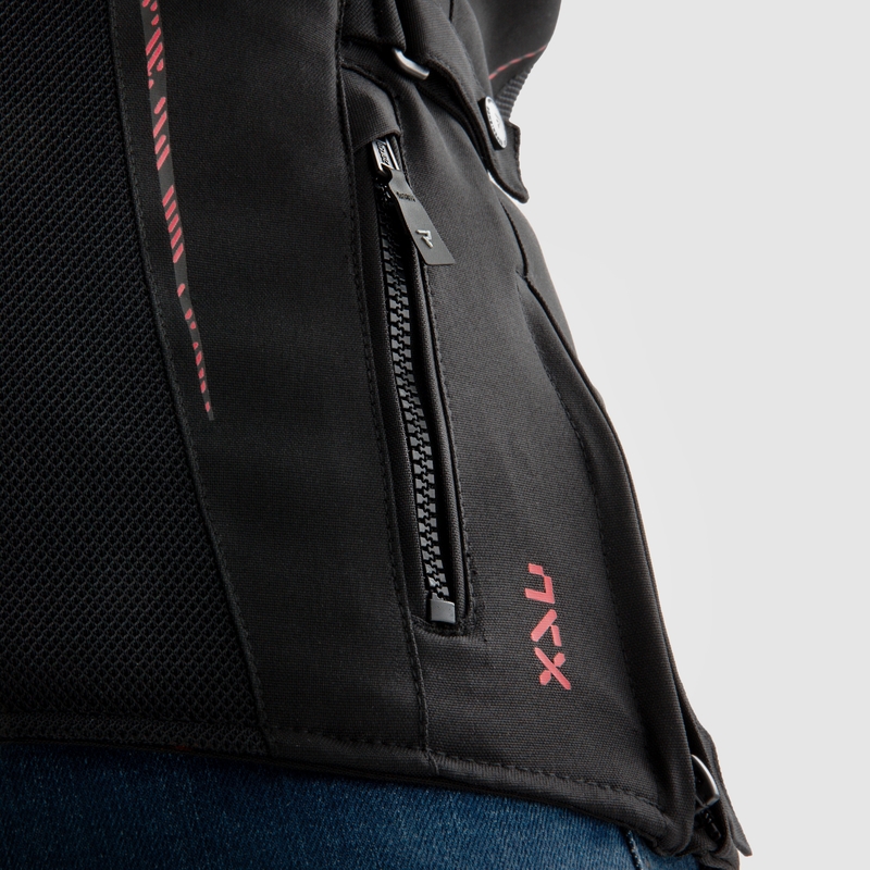 Дамско яке за мотоциклетизъм Rebelhorn Jax Black and Red