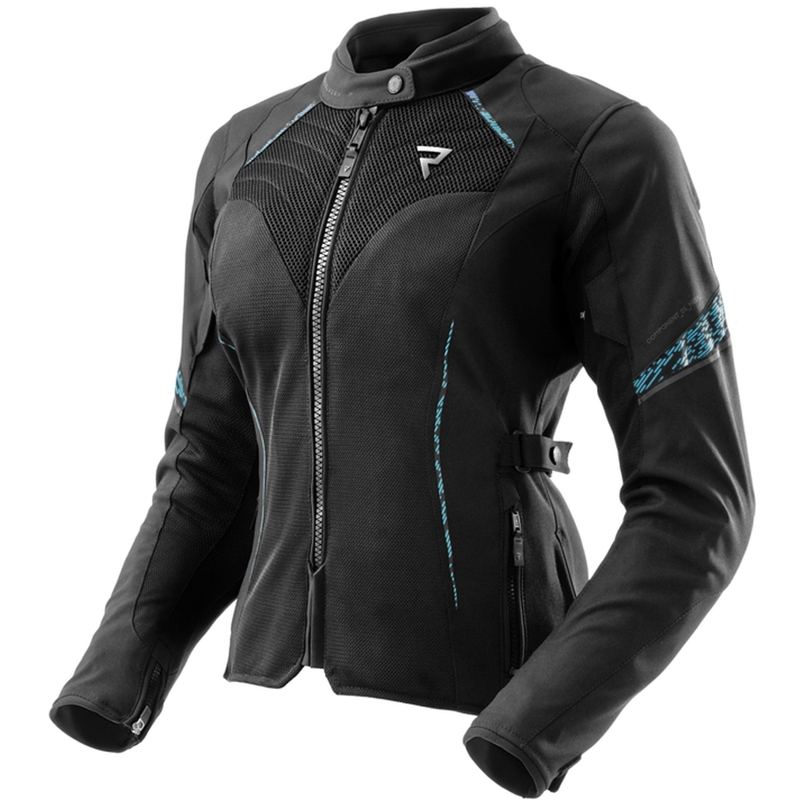 Дамско яке за мотоциклет Rebelhorn Jax Black and Mint