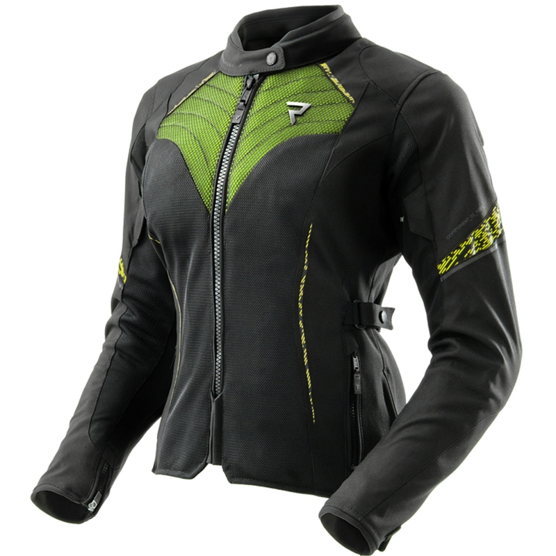 Дамско мотоциклетно яке Rebelhorn Jax black-fluo yellow