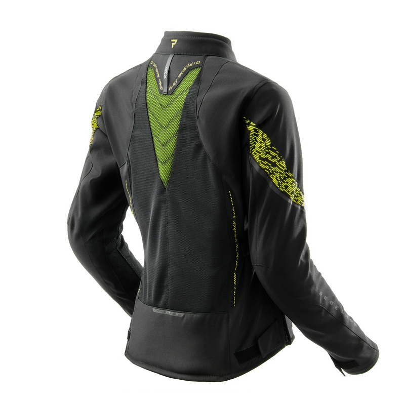 Дамско мотоциклетно яке Rebelhorn Jax black-fluo yellow