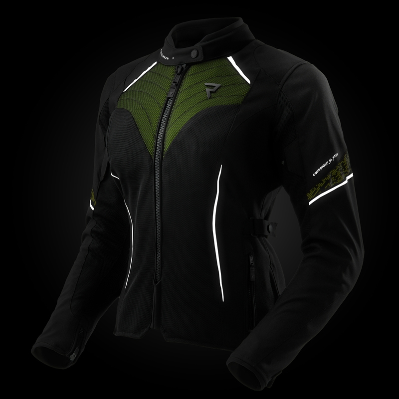 Дамско мотоциклетно яке Rebelhorn Jax black-fluo yellow