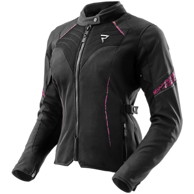 Дамско яке за мотоциклетизъм Rebelhorn Jax Black and Pink