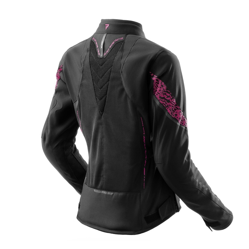Дамско яке за мотоциклетизъм Rebelhorn Jax Black and Pink