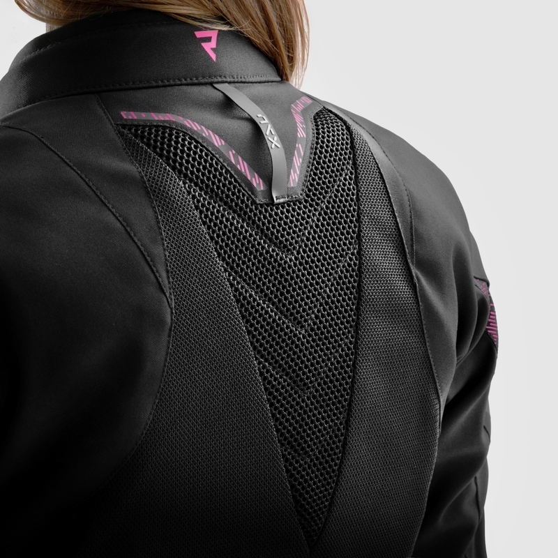 Дамско яке за мотоциклетизъм Rebelhorn Jax Black and Pink