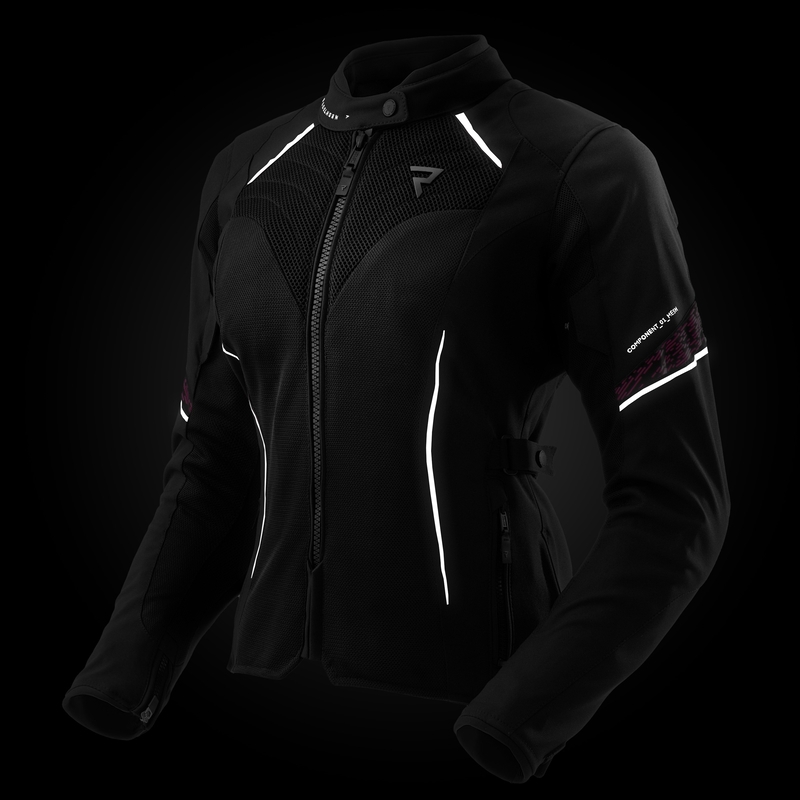 Дамско яке за мотоциклетизъм Rebelhorn Jax Black and Pink
