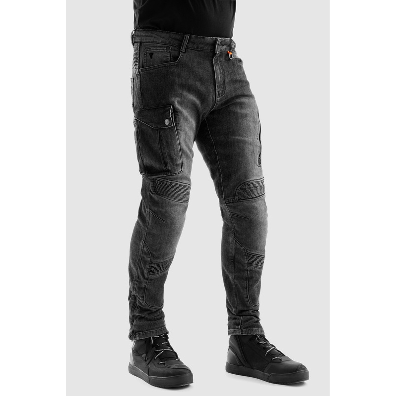 Мотоциклетни дънки Rebelhorn Vandal Mono, изпрани черни