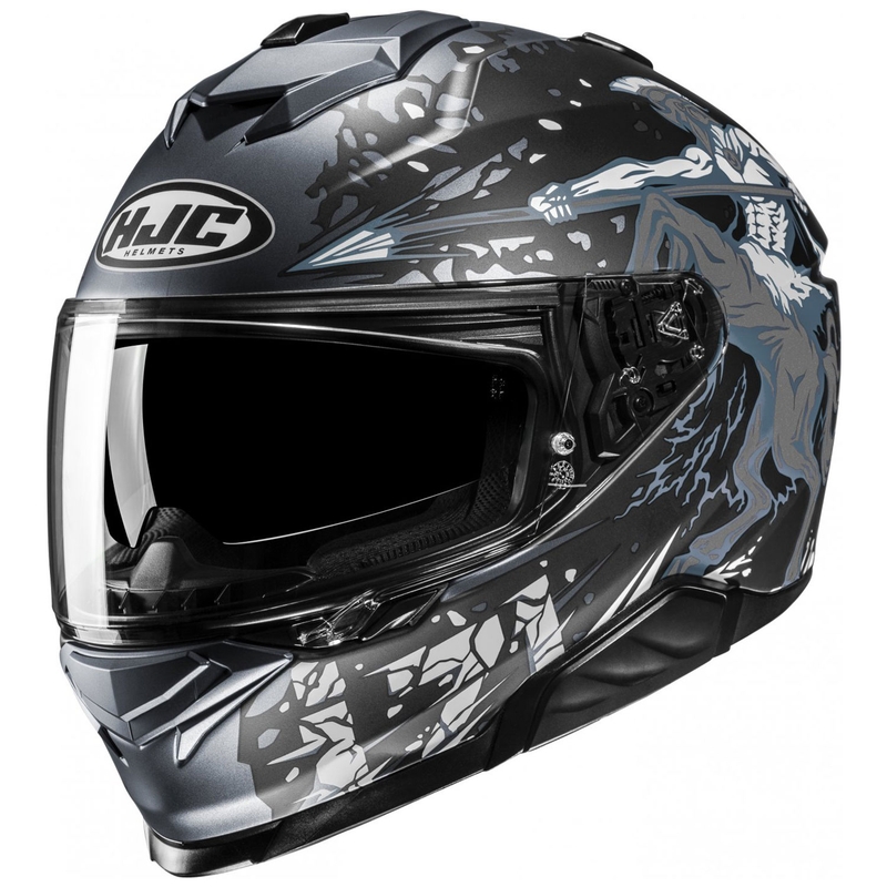 Интегрална мотоциклетна каска HJC i71 Taurus MC5SF черно-сива