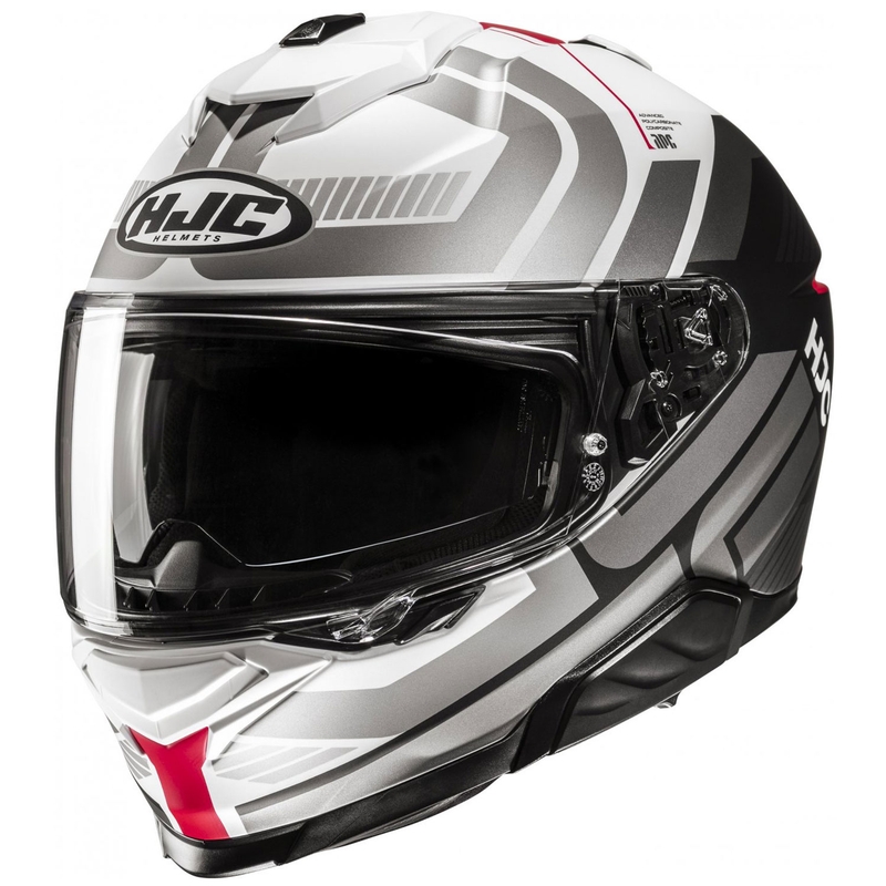 HJC i71 Viz MC1SF интегрална мотоциклетна каска бяло-сиво-черна