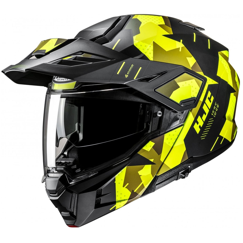 Мото каска HJC i80 Roki MC3HSF, флуоресцентно жълто-черна