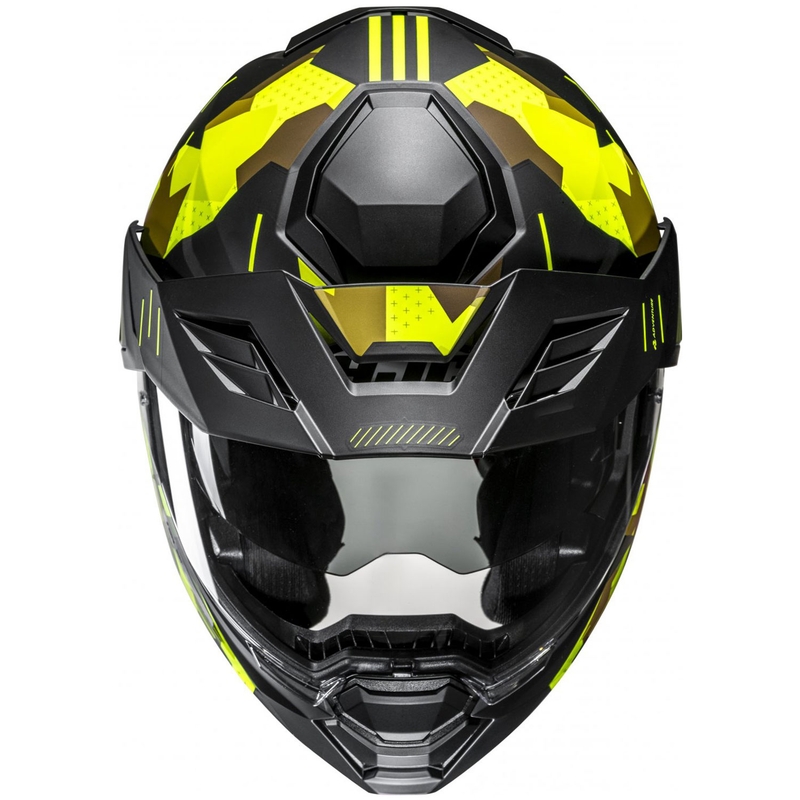 Мото каска HJC i80 Roki MC3HSF, флуоресцентно жълто-черна