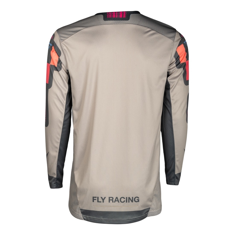 Тениска за мотокрос FLY Racing Lite Vice сиво-розова
