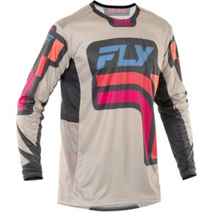 Тениска за мотокрос FLY Racing Lite Vice сиво-розова