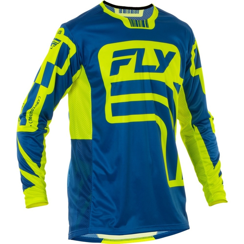 Тениска за мотокрос FLY Racing Lite Lancer blue-fluo yellow