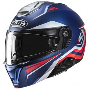 HJC i91 Tricus MC21SF синьо-червено-сива обръщаща се мотоциклетна каска