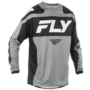 Тениска за мотокрос FLY Racing F-16 сиво-черно-бяло