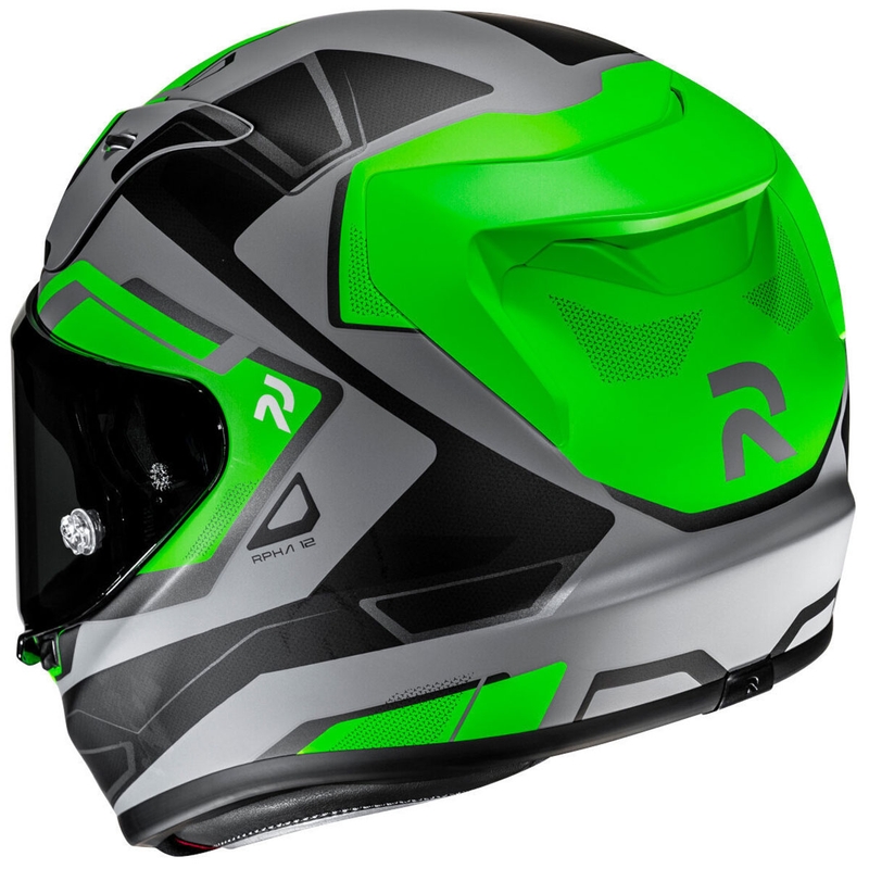 Интегрална мотоциклетна каска HJC RPHA 12 Brels MC4HSF зелена-сива-черна