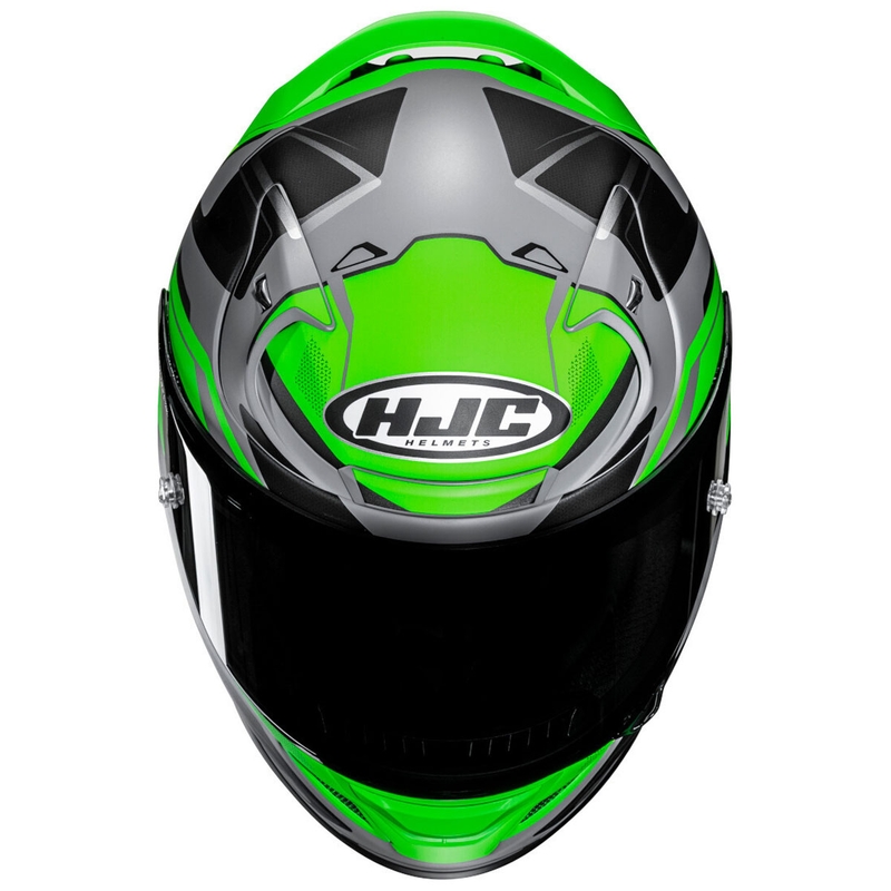 Интегрална мотоциклетна каска HJC RPHA 12 Brels MC4HSF зелена-сива-черна