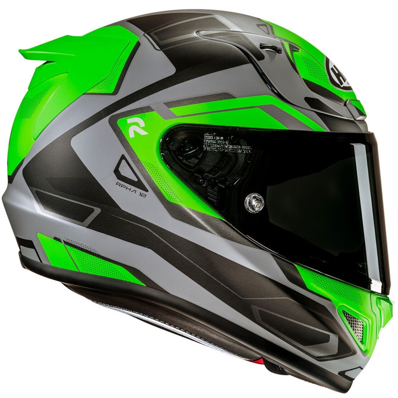 Интегрална мотоциклетна каска HJC RPHA 12 Brels MC4HSF зелена-сива-черна