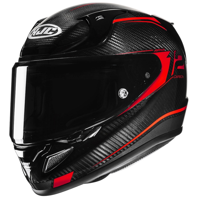 Интегрална мотоциклетна каска HJC RPHA 12 CARBON Keres MC1 черно-червена