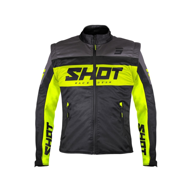 Софтшел яке Shot Softshell Lite черно - флуорово жълто