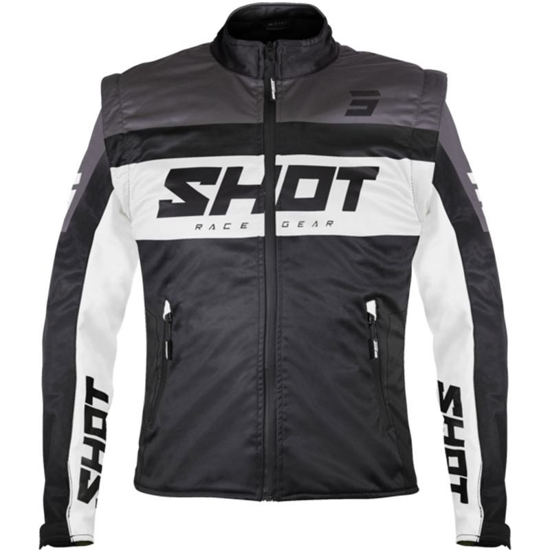 Софтшел яке Shot Softshell Lite черно и бяло