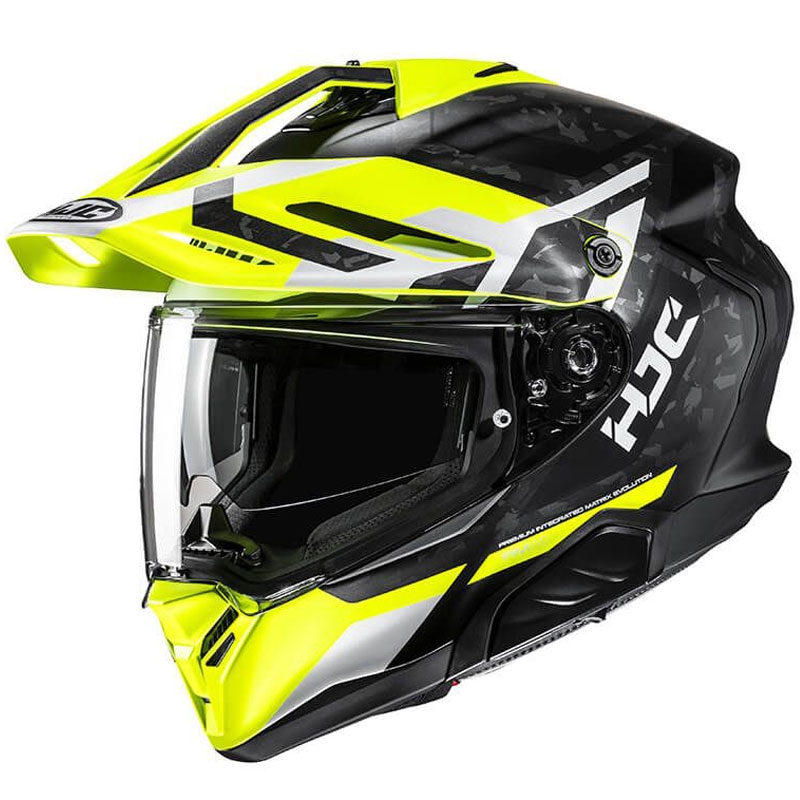 Ендуро мотоциклетна каска HJC RPHA 60 Dakar MC3HSF флуорово жълто-черна